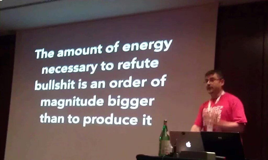 Alberto Brandolini’s bullshit asymmetry principle